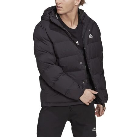Adidas Striukė Vyrams Ziemine Pūkinė Juoda Helionic Hooded Down Jacket HG8751