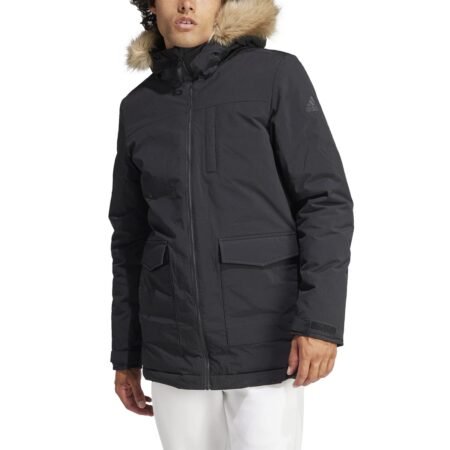 Adidas vyriška striukė su gobtuvu, pailginta, šilta, juoda - Utilitas Hooded Fur Parka Jacket IK0553