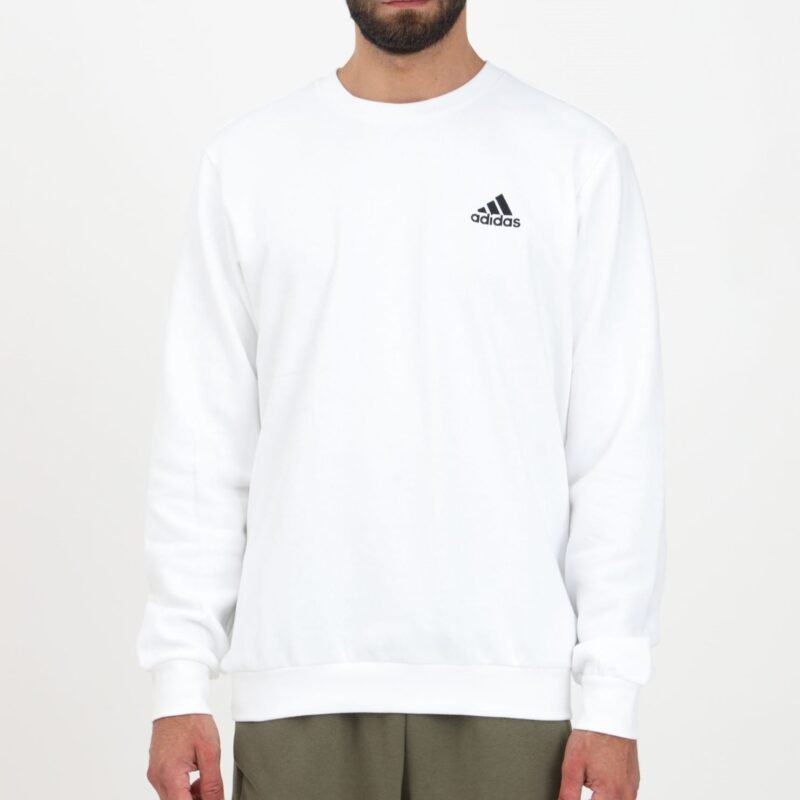 Adidas Džemperis Vyrams Baltas Feelcozy Sweatshirt H12220 - Image 3