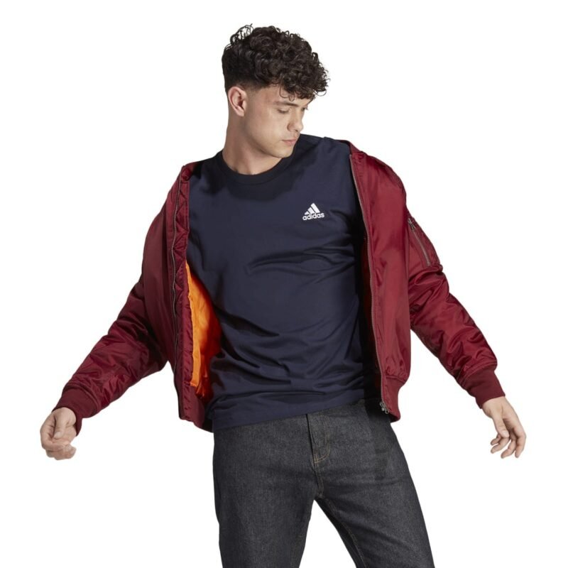Adidas Marškinėliai Vyrams Medvilniniai Mėlyni T-Shirts HY3404 - Image 3