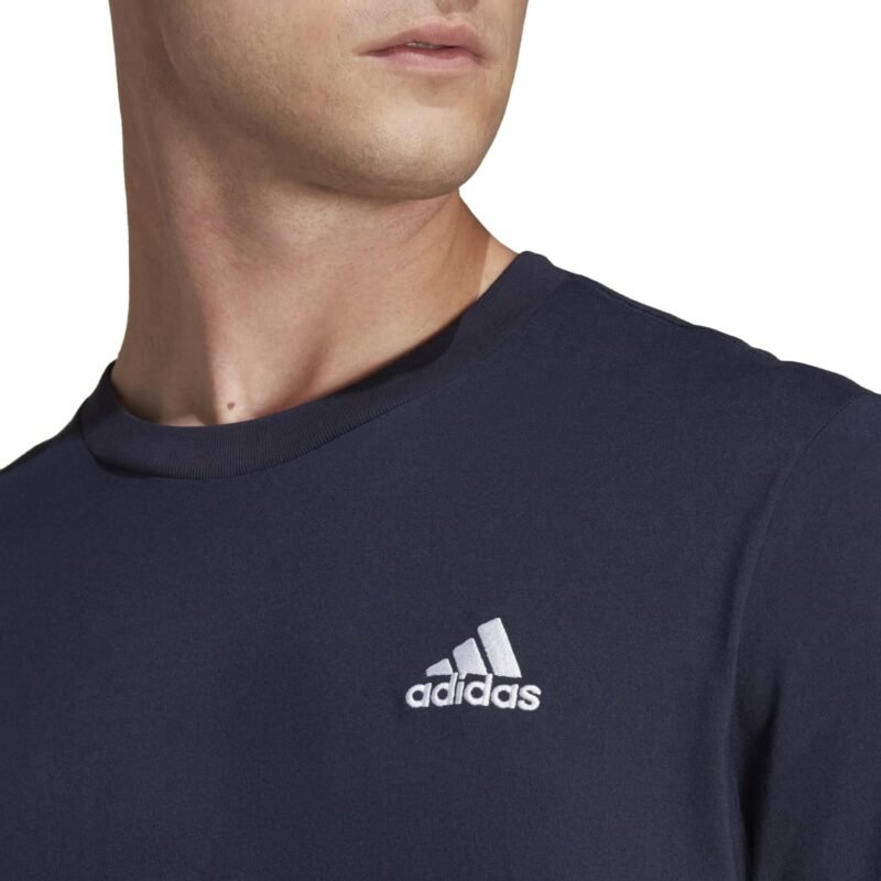 Adidas Marškinėliai Vyrams Medvilniniai Mėlyni T-Shirts HY3404 - Image 4