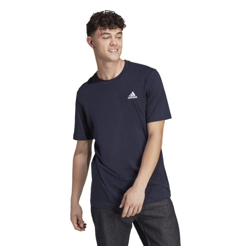 Adidas Marškinėliai Vyrams Medvilniniai Mėlyni T-Shirts HY3404 - Image 6