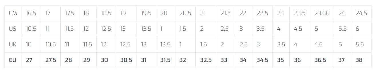 Reebok avalynės vaikiškas dydis