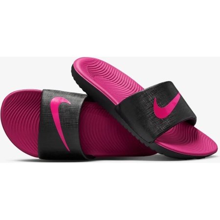 Nike Kawa Slide GS DD8519-001 – Vaikiškos ir Moteriškos Šlepetės Juoda su Rožine