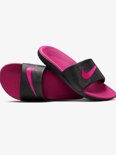 Nike Kawa Slide GS DD8519-001 – Vaikiškos ir Moteriškos Šlepetės Juoda su Rožine