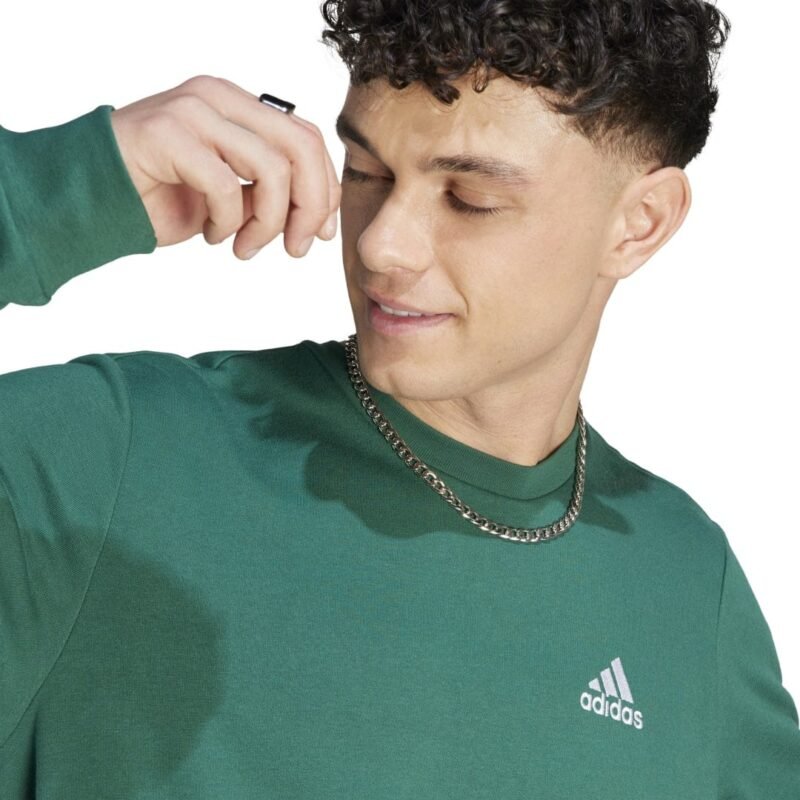 Adidas Džemperis Vyrams Žalias Fleece Sweatshirt IJ8893 - Image 5