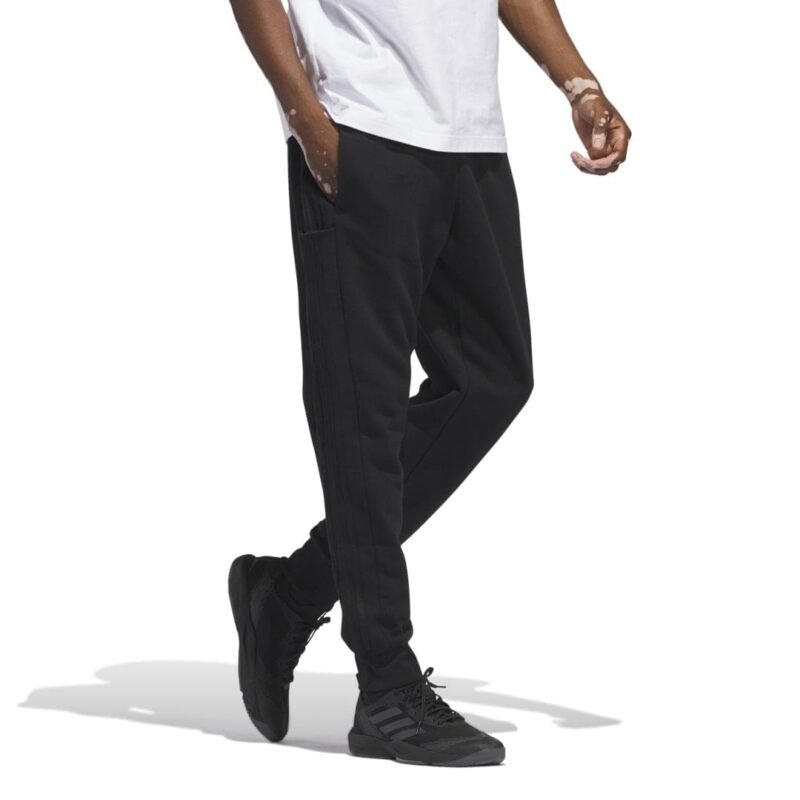 Adidas Kelnės Vyrams Sportinės Juodos Ess 3s FT Pants HZ2218 - Image 3