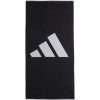 Adidas juodas medvilninis rankšluostis 3Bar Towel Large IU1289 su trimis baltomis juostelėmis