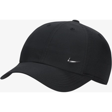 Juoda Nike Dri-FIT Club kepurė su snapeliu vaikams ir paaugliams su metaliniu Nike Swoosh logotipu priekyje FB5064-010.