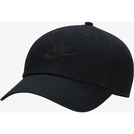 Nike Kepurė Su Snapeliu Unisex Vyrams Moterims Juoda Medvilnė Nike Club Unstructured Futura Wash Cap FB5368-010