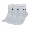 Nike Kojinės Baltos Trumpos Plonos Unisex Vyrams Moterims Sportswear Everyday Lightweight Ankle Socks 3p SX7677-100
