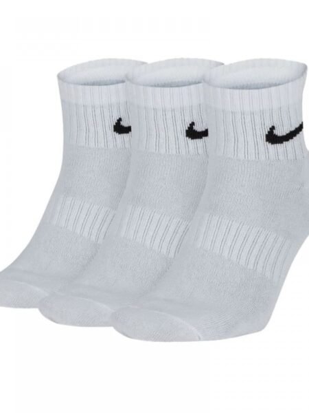 Nike Kojinės Baltos Trumpos Plonos Unisex Vyrams Moterims Sportswear Everyday Lightweight Ankle Socks 3p SX7677-100
