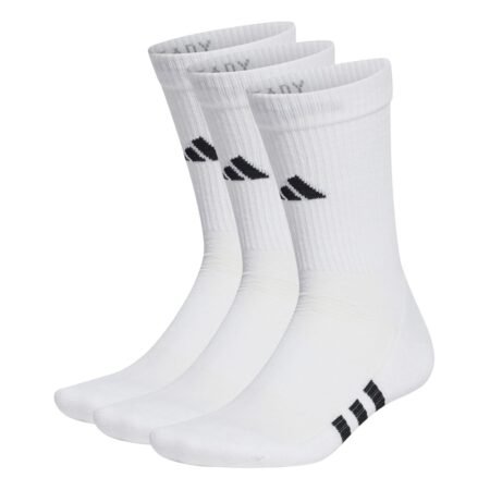 Adidas Kojinės Baltos Ilgos Vyrams Moterims Performance Crew Cushioned Socks 3 Porų Rinkinys HT3452