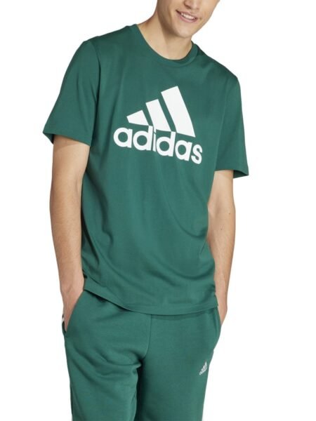 Adidas Marškinėliai Vyrams Medvilniniai Žali M Big Logo T-Shirts IS1300