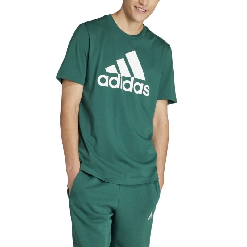Adidas Marškinėliai Vyrams Medvilniniai Žali M Big Logo T-Shirts IS1300