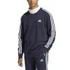 Adidas vyriškas džemperis Essentials French Terry 3-Stripes Sweatshirt IC9318 mėlynas su baltomis juostelėmis.