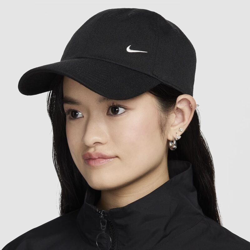 Nike Kepurės Su Snapeliu Unisex Vyrams Moterims Minkšta Juoda Nike Club Unstructured Cap FZ5698-010