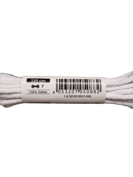 Batų Raišteliai Bama 120cm Apvalūs Balti 050882