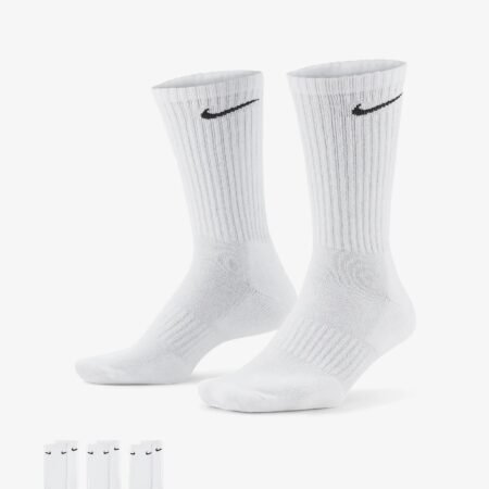 Nike kojinės baltos ilgos Unisex Cushioned Crew Socks SX7664-100