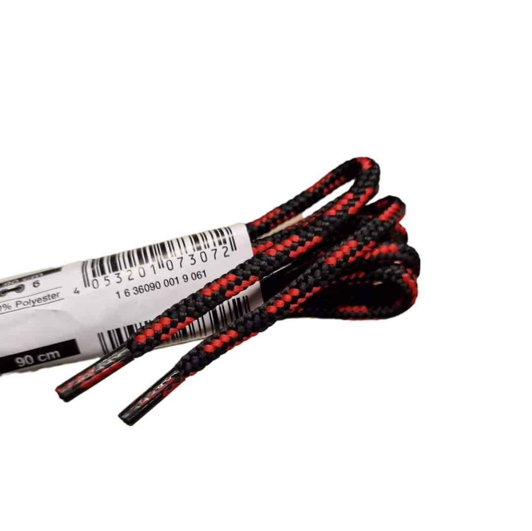 Batų Raišteliai Bama 90cm Apvalūs Juodi su Raudona 073072 - Image 2