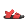 Raudonos Adidas basutės vaikams Adilette Sandal IH3633 su juodu padu ir reguliuojamais lipukais.