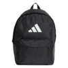 Adidas Classic Bars Backpack JI6953 – juoda unisex kuprinė su baltu logotipu, tinkama kasdieniam naudojimui ir laisvalaikiui.