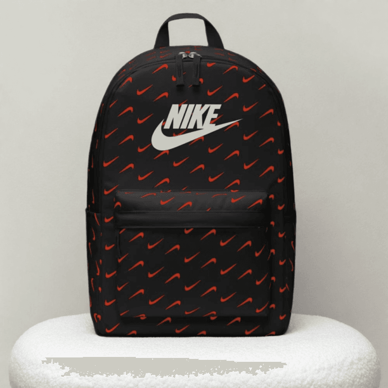 Nike kuprinė juoda su mažais raudonais logotipais NK Heritage Backpack HF6995-010