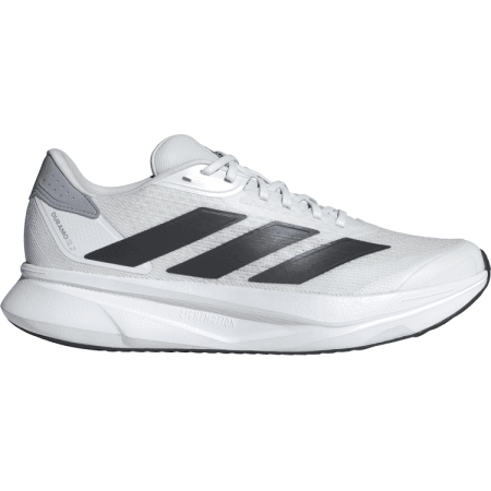 Adidas vyriški balti bėgimo batai Duramo SL 2 M IH8215 su juodomis juostelėmis, Cloudfoam amortizacija ir Adiwear padu.