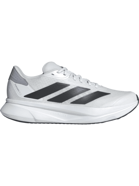Adidas vyriški balti bėgimo batai Duramo SL 2 M IH8215 su juodomis juostelėmis, Cloudfoam amortizacija ir Adiwear padu.