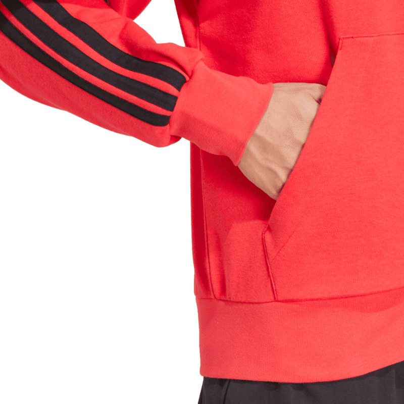 Adidas Džemperis Vyrams Su Gobtuvu Raudonas FT Hoodie JD1876 - Image 5
