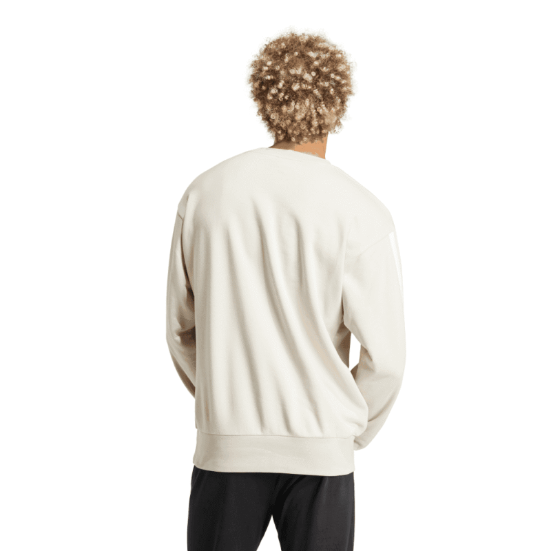 Adidas Džemperis Vyrams Smėlio 3-Stripes FT Sweatshirt JE6377 - Image 2