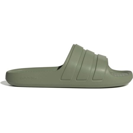 Adidas Adilette Flow Slide IG6865 žalios unisex šlepetės su 3 juostelėmis – skirtos baseinui, paplūdimiui ir kasdieniam poilsiui.