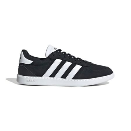Moteriški juodi zomšiniai batai Adidas Breaknet Sleek su baltu padu, modelis IH5466.