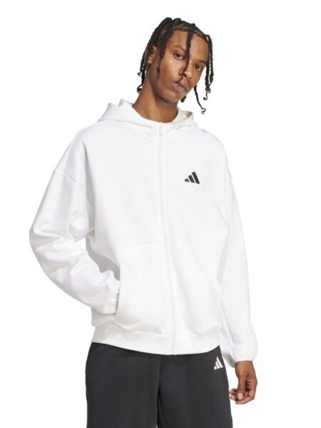 Adidas vyriškas džemperis su gobtuvu Future Icons JD4944 – baltas sportinis džemperis.