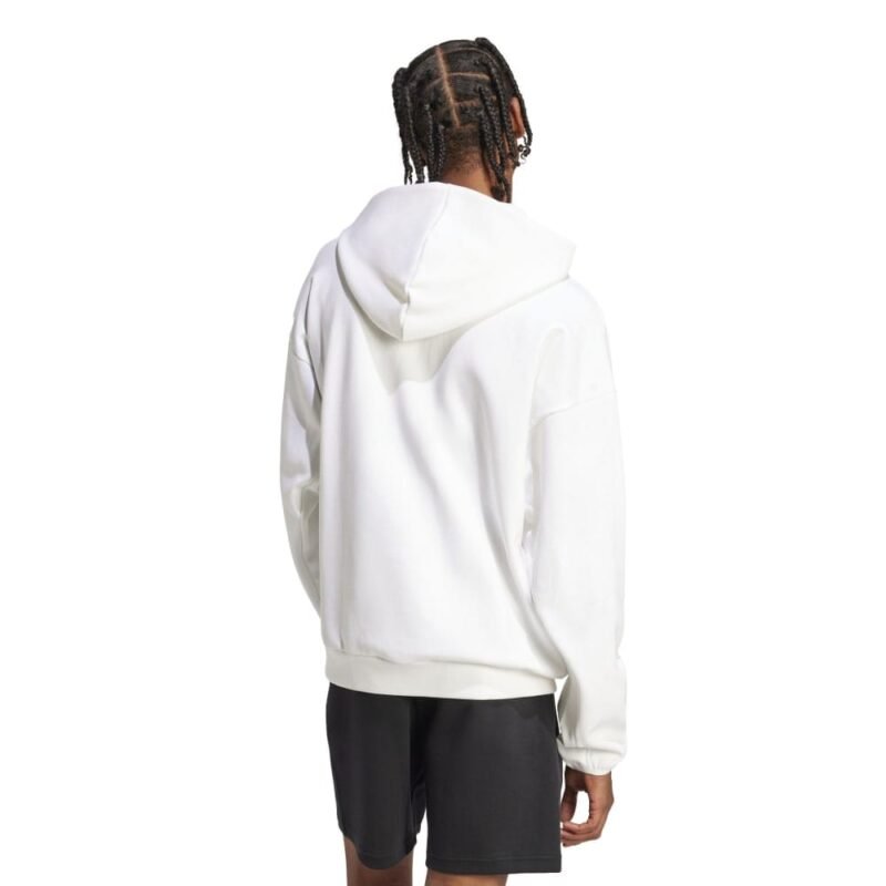 Adidas Džemperis Su Gobtuvu Vyrams Baltas M FI Hoodie JD4944 - Image 2