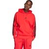 Adidas džemperis su gobtuvu vyrams Essentials 3 Stripes French Terry Hoodie JD1873 raudonas sportinis džemperis su juodomis juostelėmis