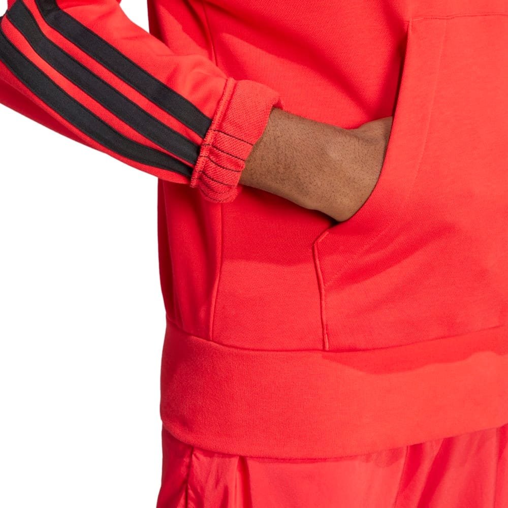Adidas Džemperis Vyrams Su Gobtuvu Raudona FT Hoodie JD1873 - Image 4