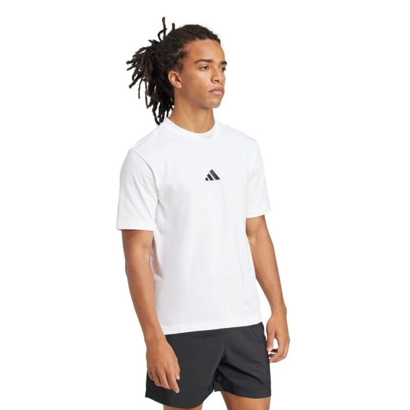 Adidas Marškinėliai Vyrams Medvilniniai Balti SJ T-Shirts JF1092 - Image 3