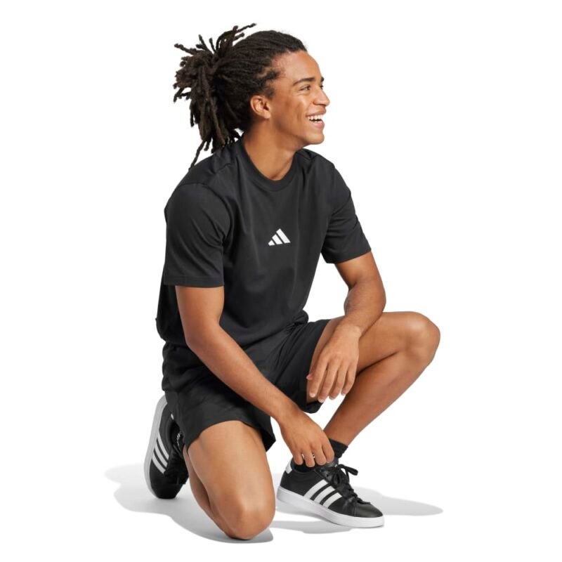Adidas Marškinėliai Vyrams Medvilniniai Juodi SJ T-Shirts JE9024 - Image 3