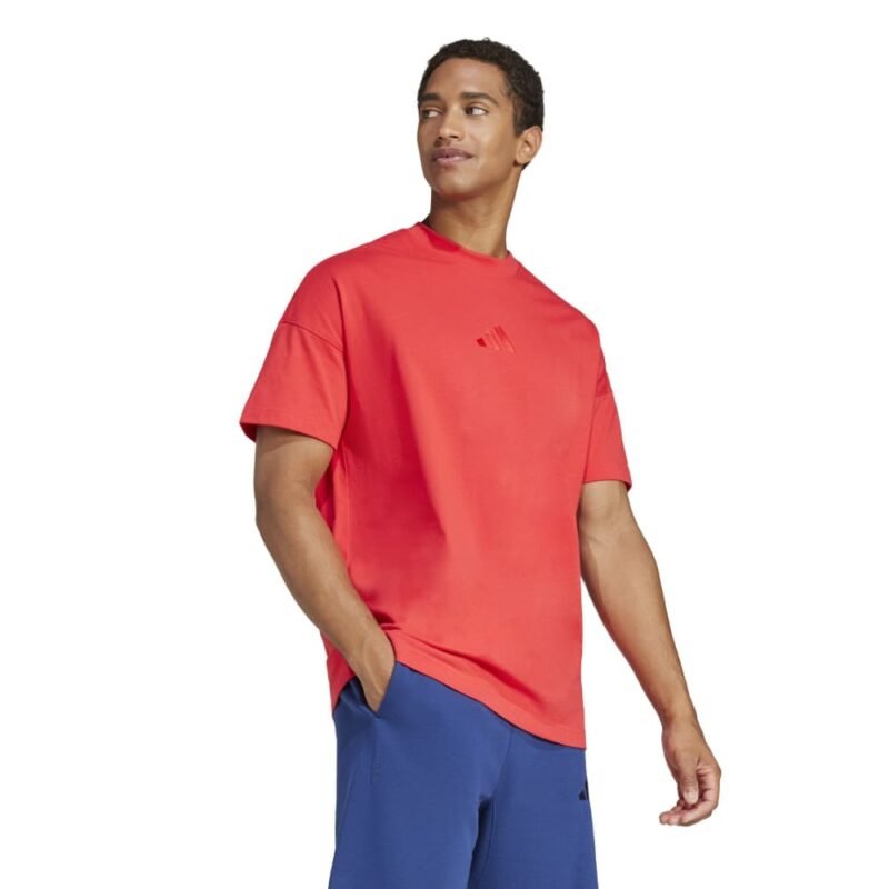 Adidas Marškinėliai Vyrams Medvilnė Raudona All Szn Tee JC5346 - Image 3