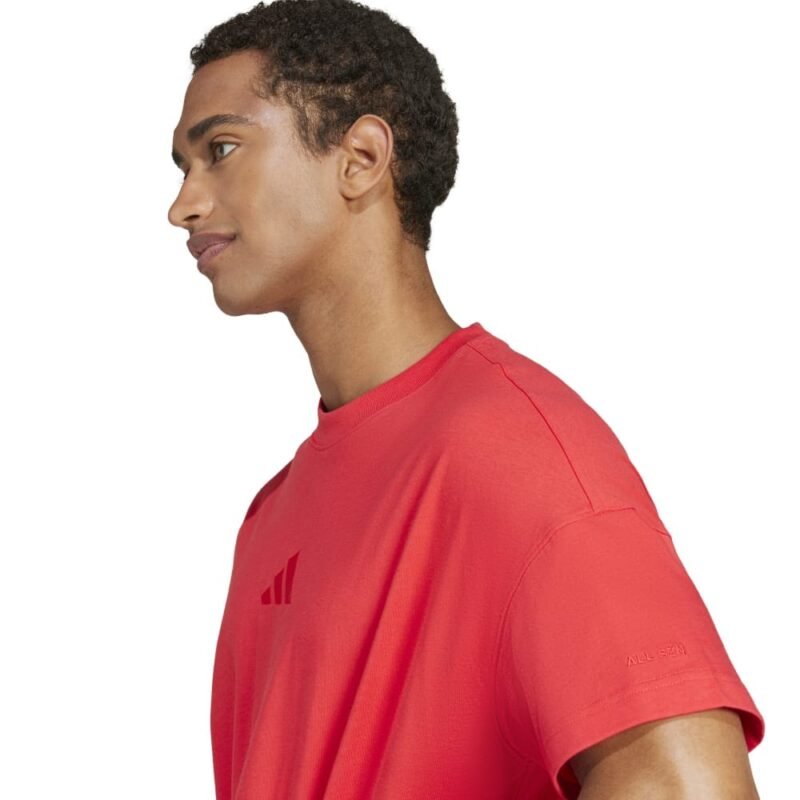 Adidas Marškinėliai Vyrams Medvilnė Raudona All Szn Tee JC5346 - Image 5