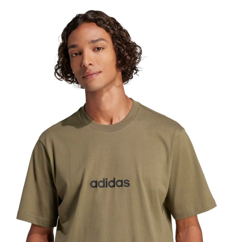 Adidas Marškinėliai Vyrams Medvilniniai Žali T-Shirts JE9001 - Image 4