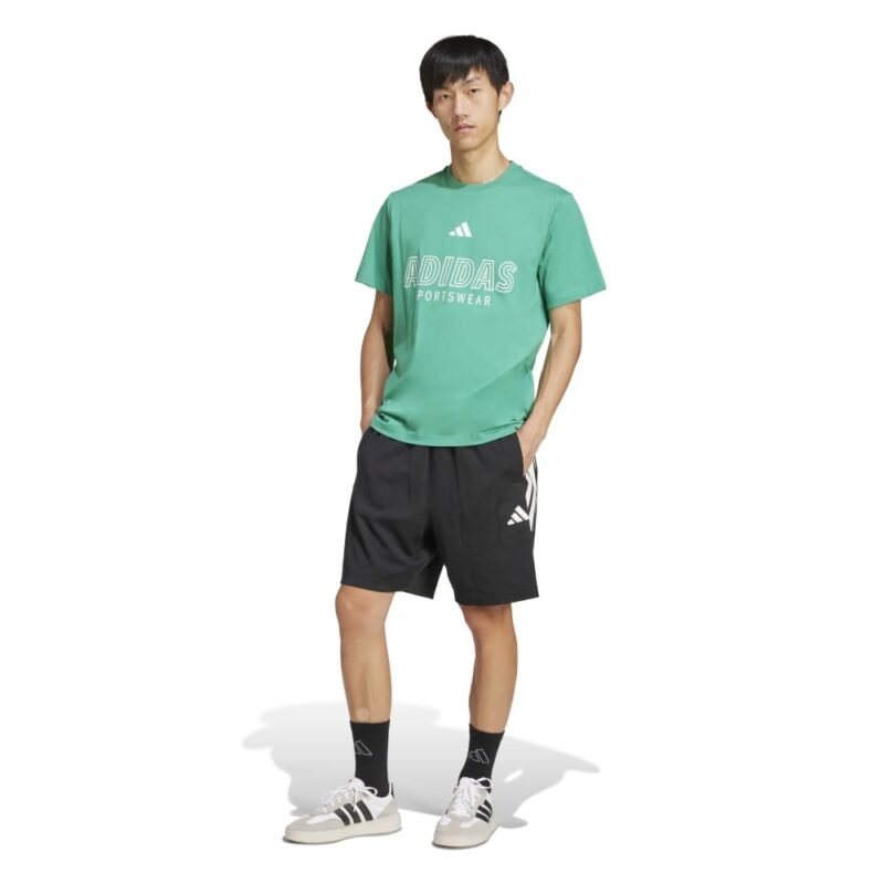 Adidas Marškinėliai Vyrams Medvilniniai Žali SJ T-Shirts JM0395 - Image 6