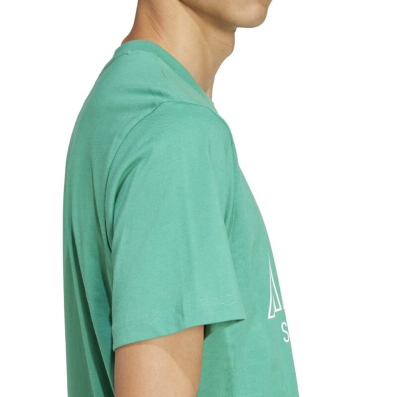 Adidas Marškinėliai Vyrams Medvilniniai Žali SJ T-Shirts JM0395 - Image 5