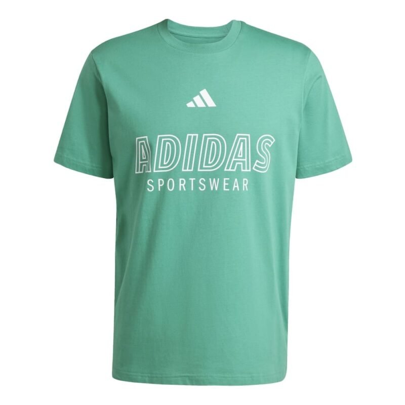 Adidas Marškinėliai Vyrams Medvilniniai Žali SJ T-Shirts JM0395 - Image 7