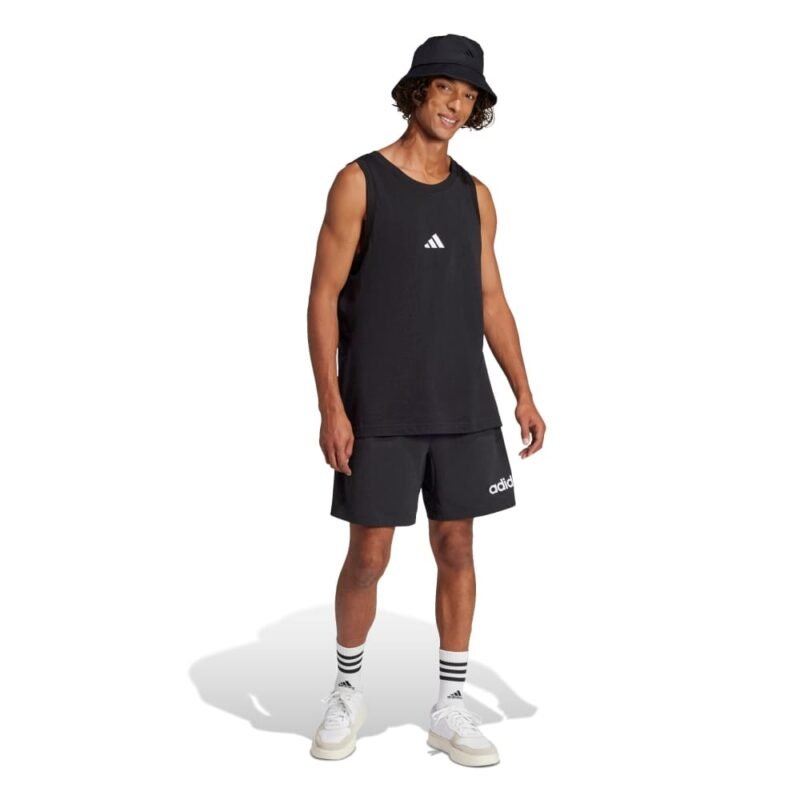 Adidas Marškinėliai Vyrams Juodi Sleeveless Tee JE8986 - Image 6