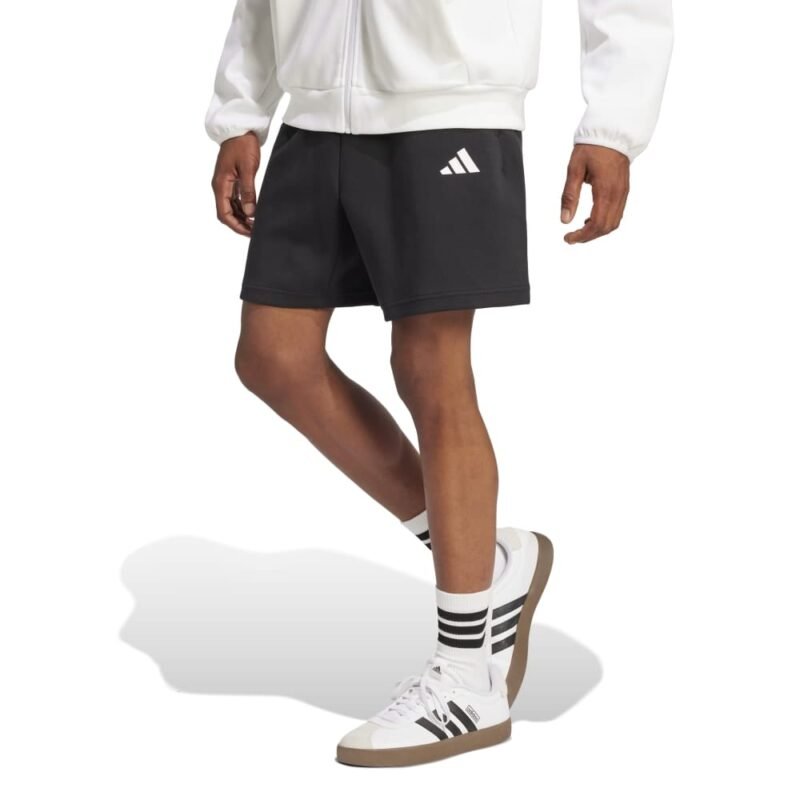 Adidas vyriški juodi šortai JD4956 – sportui ir kasdienai, 68 % medvilnės, 32 % poliesterio