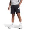 Adidas juodi vyriški šortai su trimis baltomis juostelėmis, modelis JE6414 – sportiniam ir kasdieniam dėvėjimui.