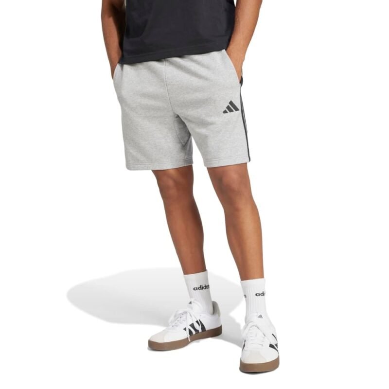 Adidas Šortai Vyrams Medvilniniai Pilki FT 3S Shorts JE6419