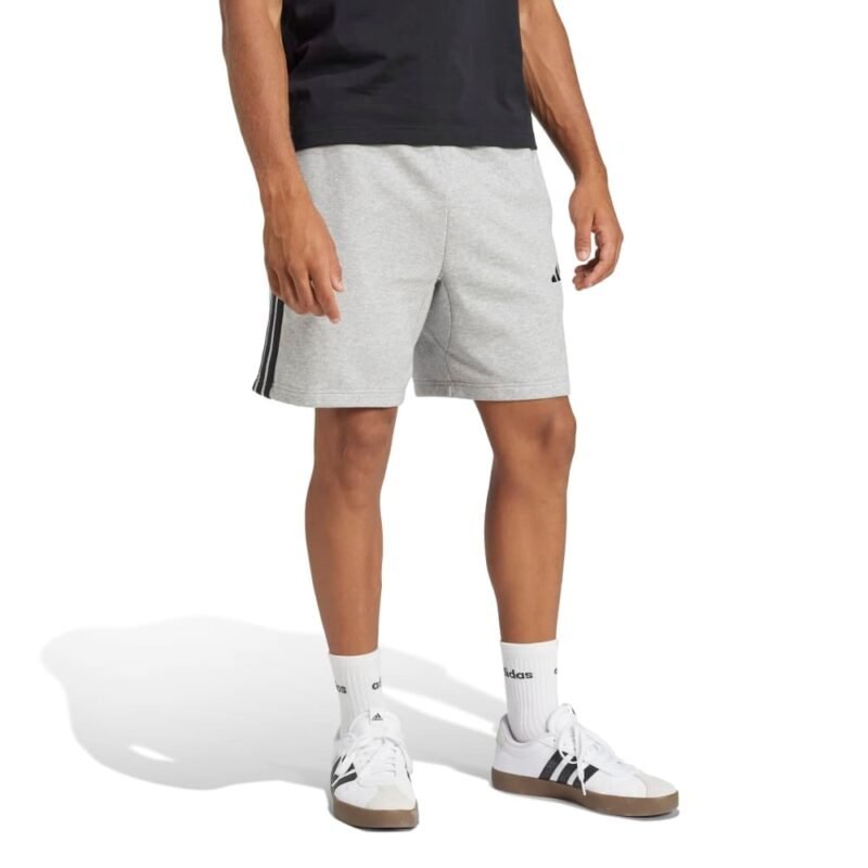Adidas Šortai Vyrams Medvilniniai Pilki FT 3S Shorts JE6419 - Image 3